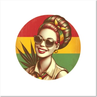 reggae rasta girl Posters and Art